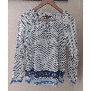 New J. Crew Tie-front Ruffle Top